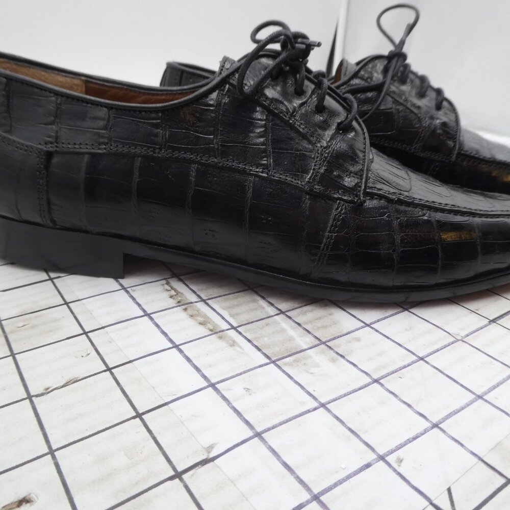 Belvedere Florence Genuine Crocodile Dress Shoes Men's Size 10.5 M Vero Cuoio - Picture 3 of 12
